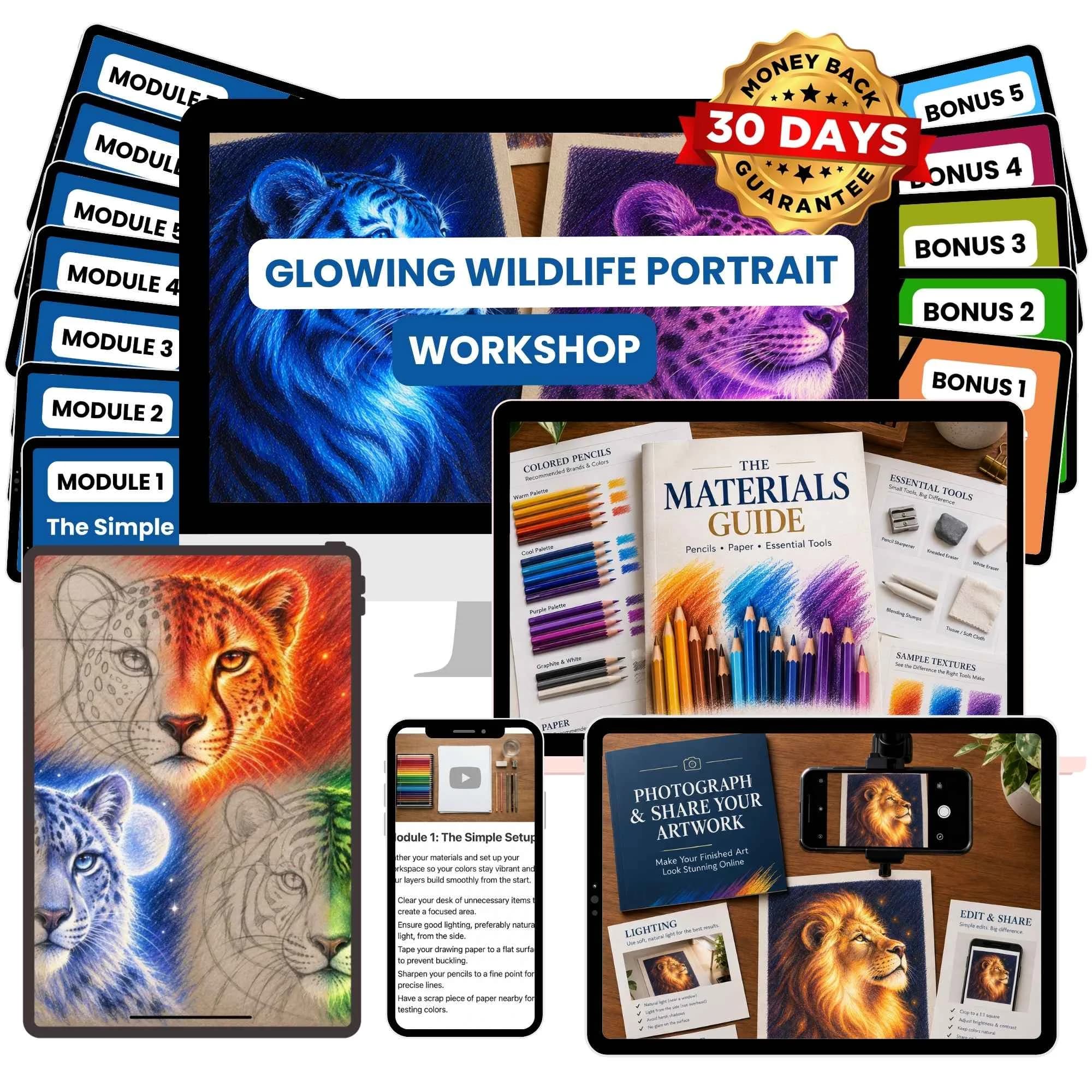 Glowing Wildlife Portraits Workshop with all modules and bonuses
