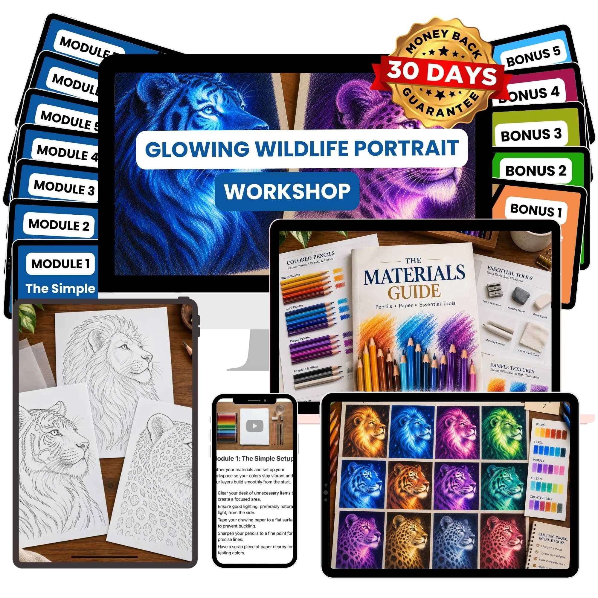 Glowing Wildlife Portraits Workshop with all modules and bonuses